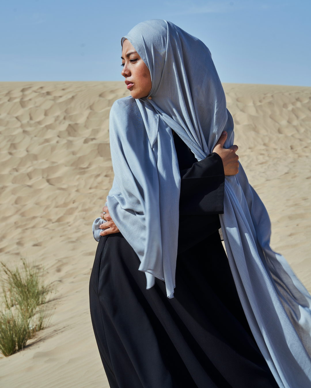 Premium Modal Hijab - Grau