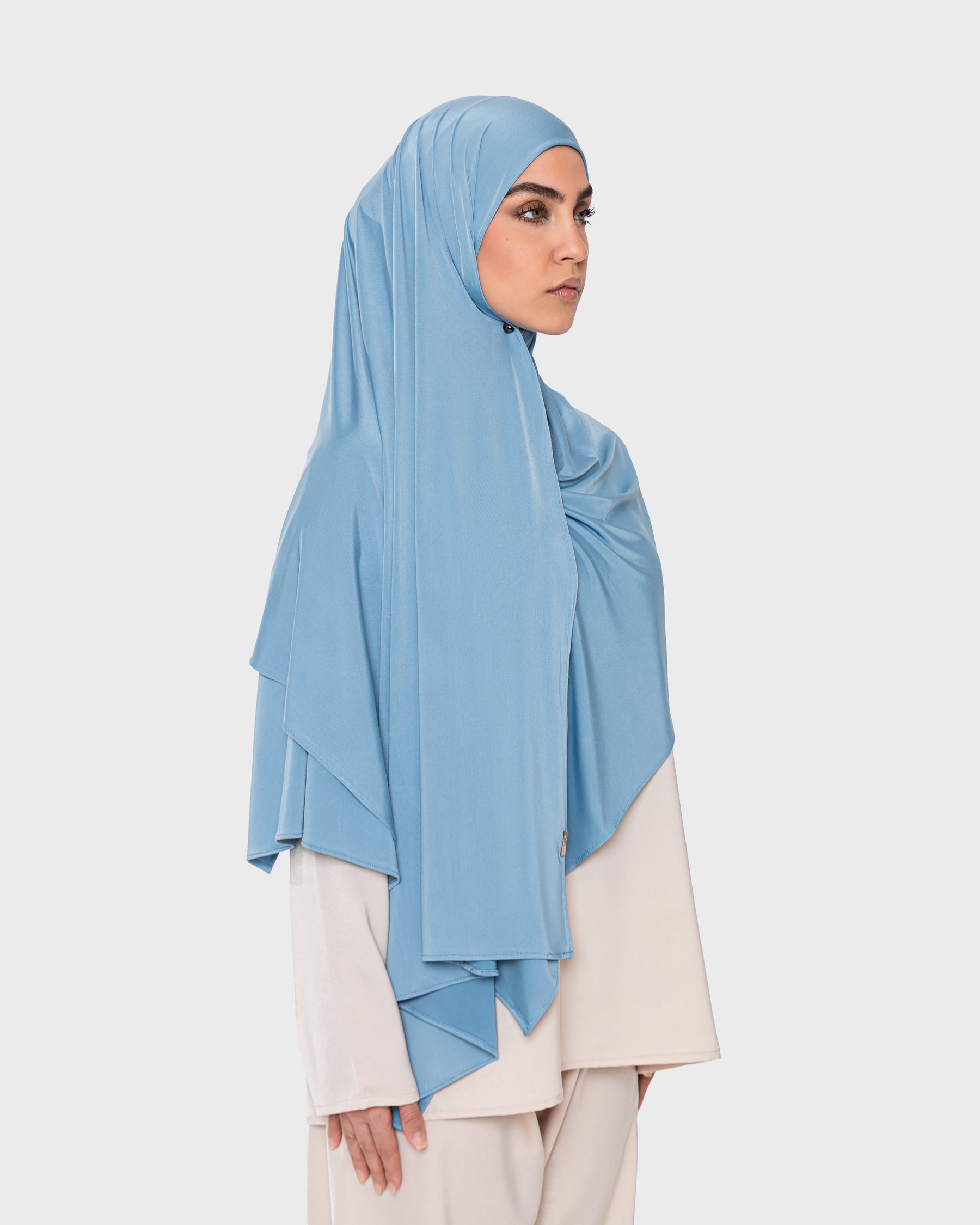 LIQUID JERSEY HIJAB - Crystal Blue