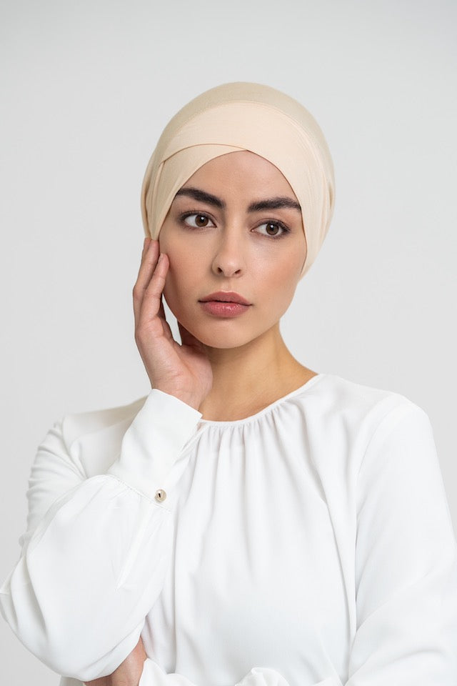 Bamboo Überkreuzte Bone - beige