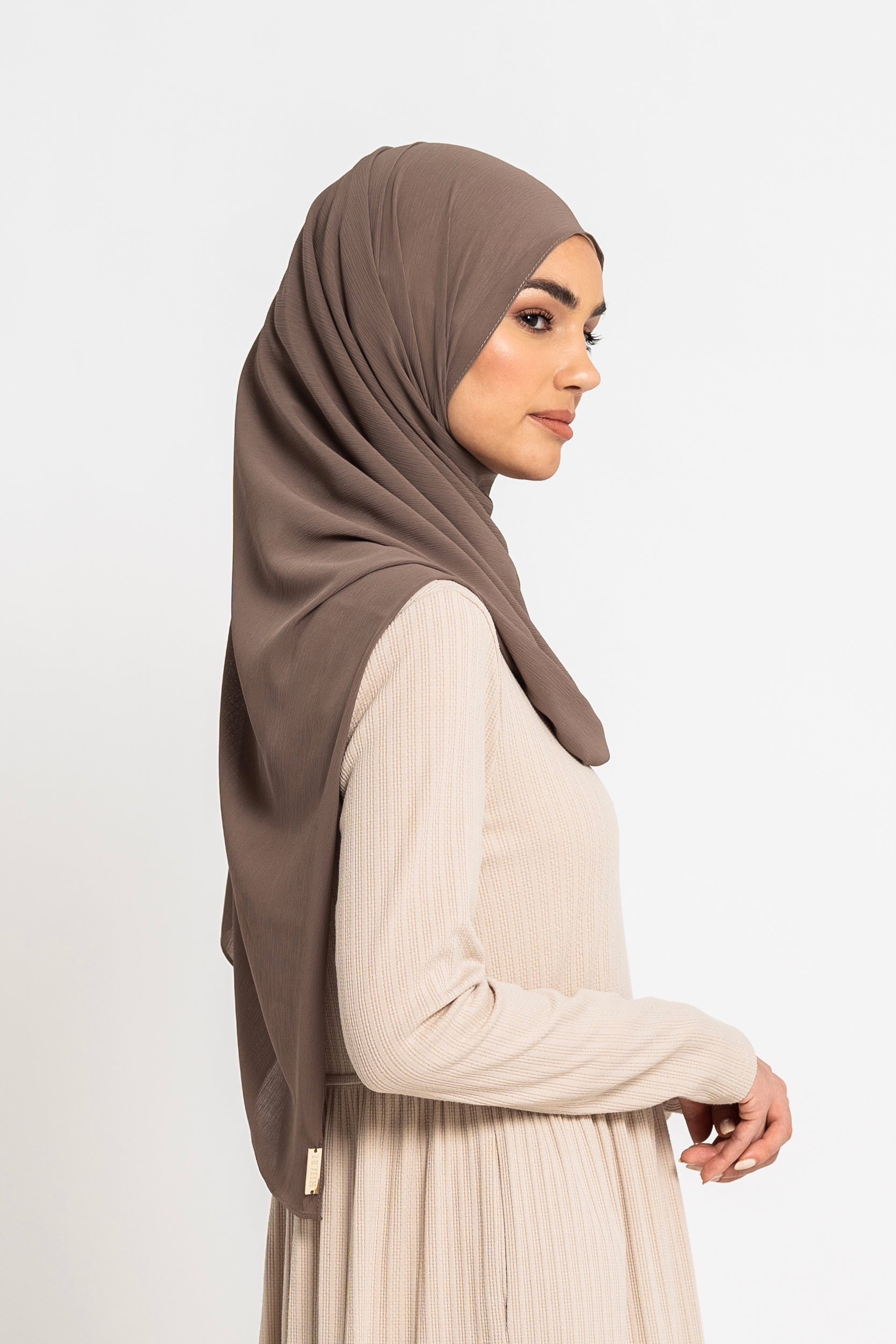 CRINKLE CHIFFON - Taupe