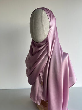 Crinkle Satin Hijab - Lavender