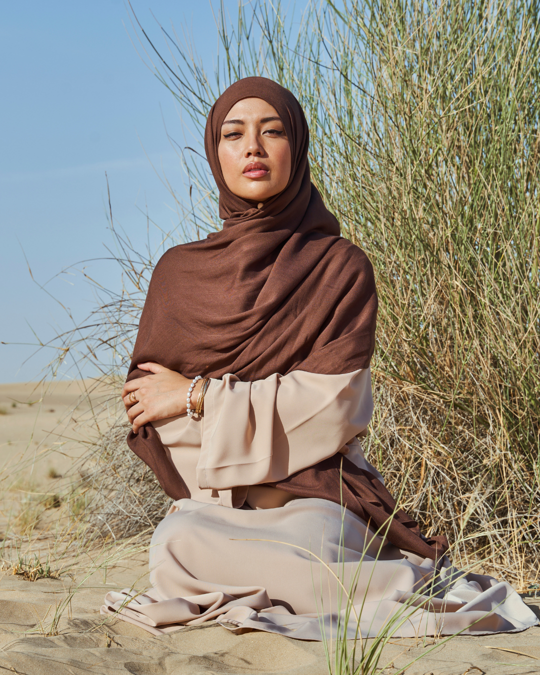Premium Modal Hijab - Brun