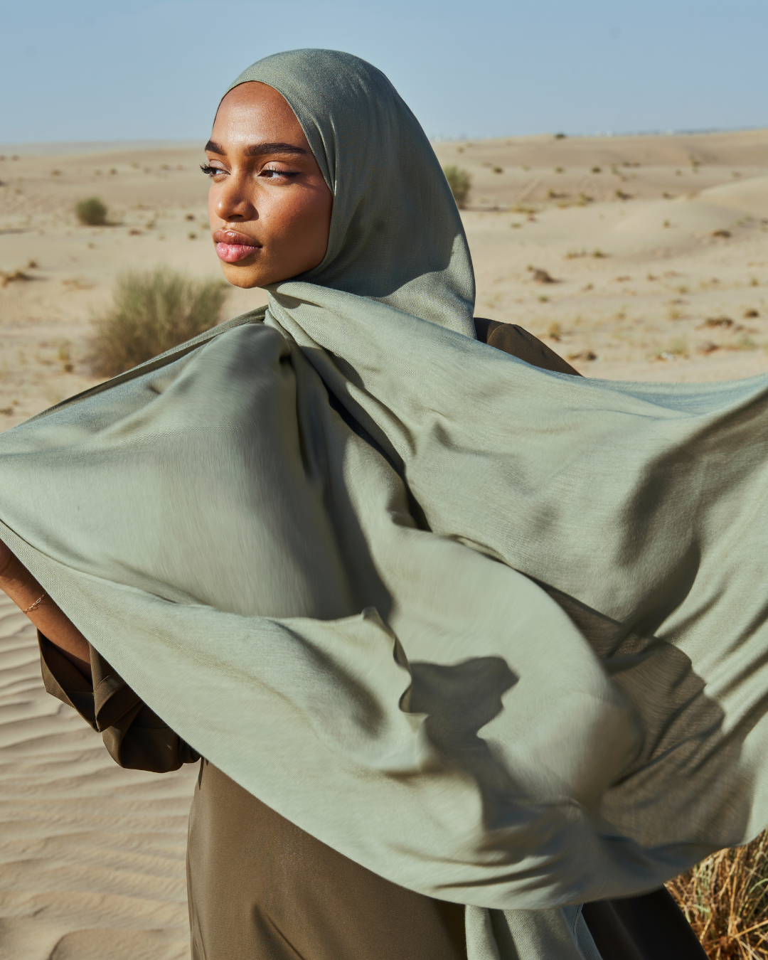 Premium Modal Hijab - Khaki Green