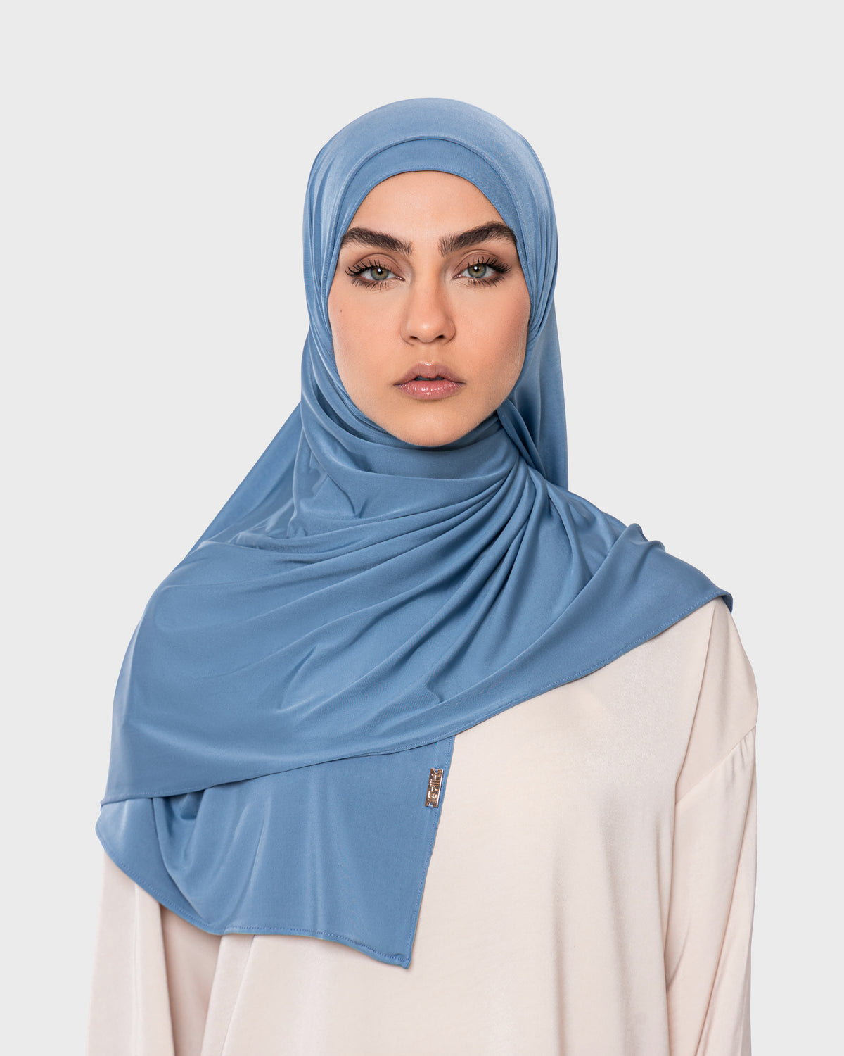 LIQUID JERSEY HIJAB - Jeans Blue
