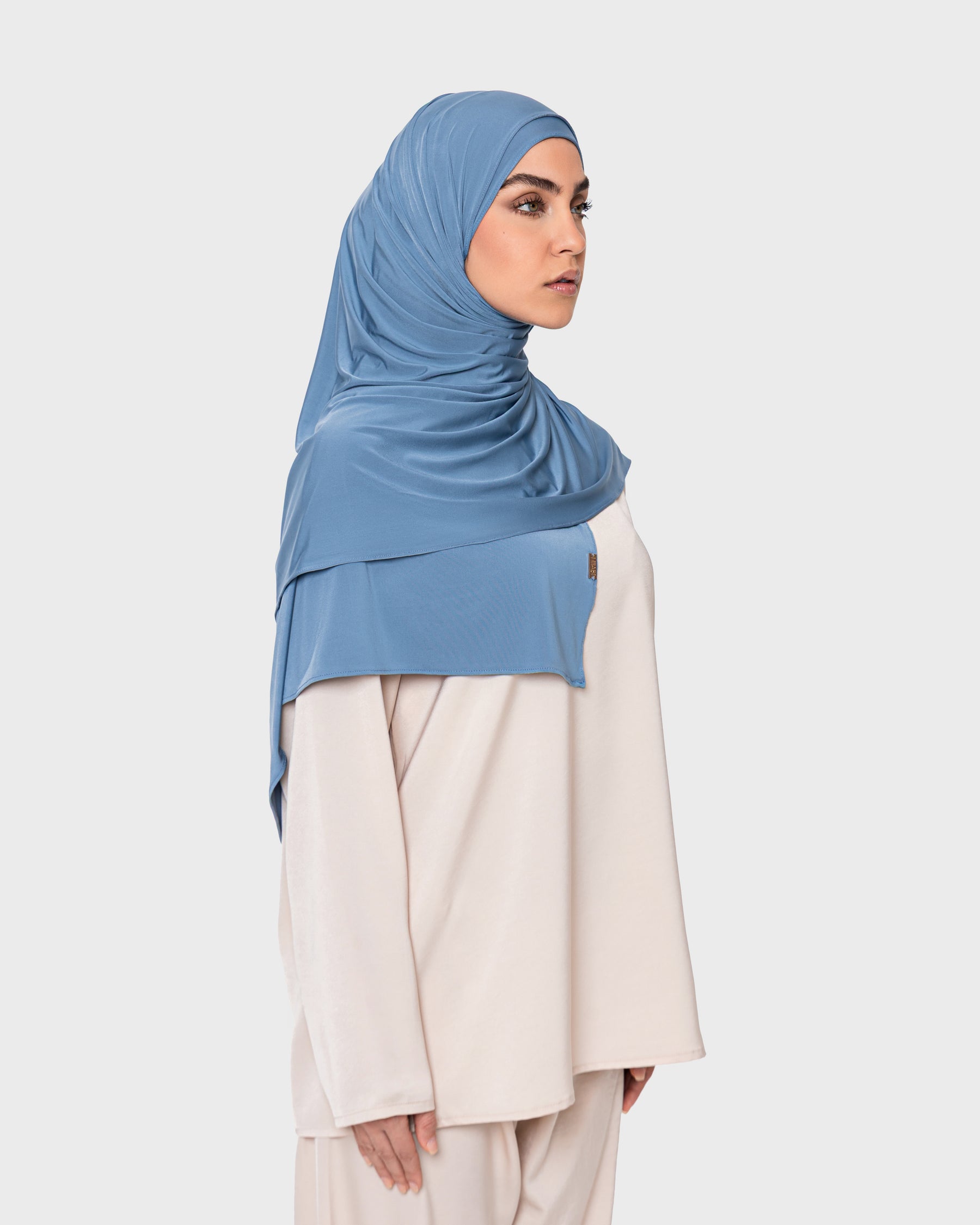 LIQUID JERSEY HIJAB - Jeans Blue