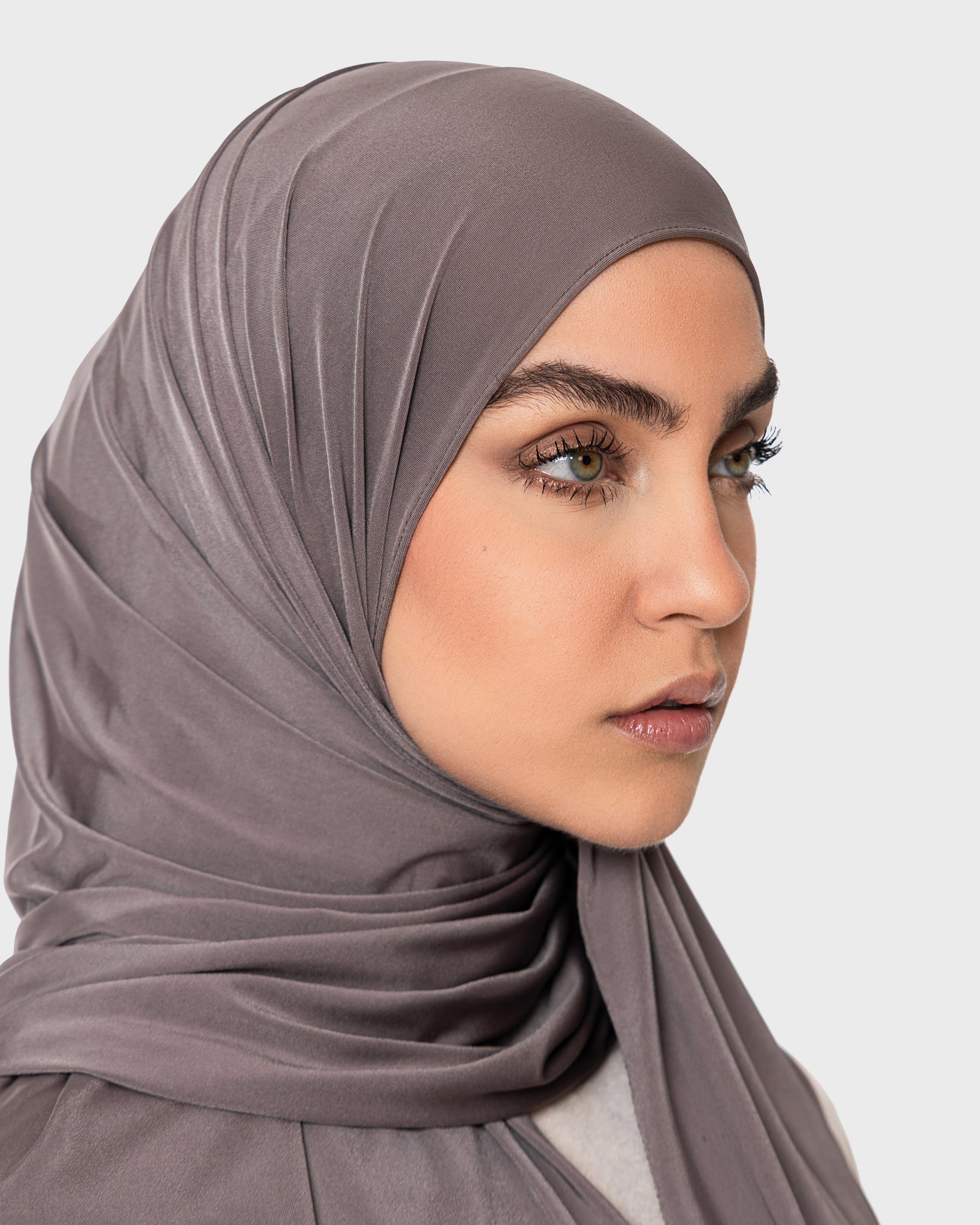 LIQUID JERSEY HIJAB - Taupe