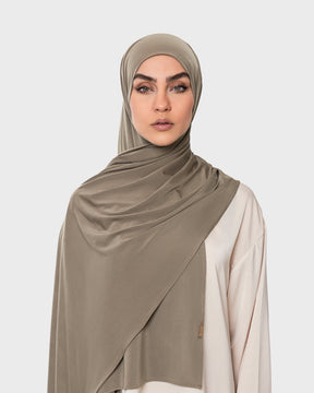 LIQUID JERSEY HIJAB - Khaki Soul