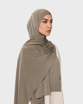 LIQUID JERSEY HIJAB - Khaki Soul