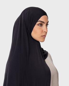 LIQUID JERSEY HIJAB - Velvet Black