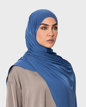LIQUID JERSEY HIJAB - Ocean Blue
