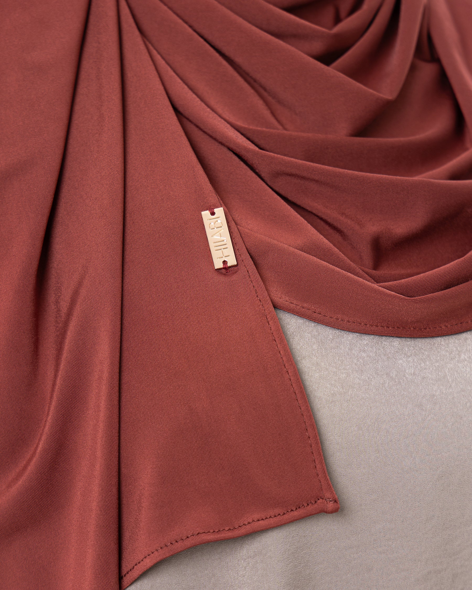 LIQUID JERSEY HIJAB - Cognac