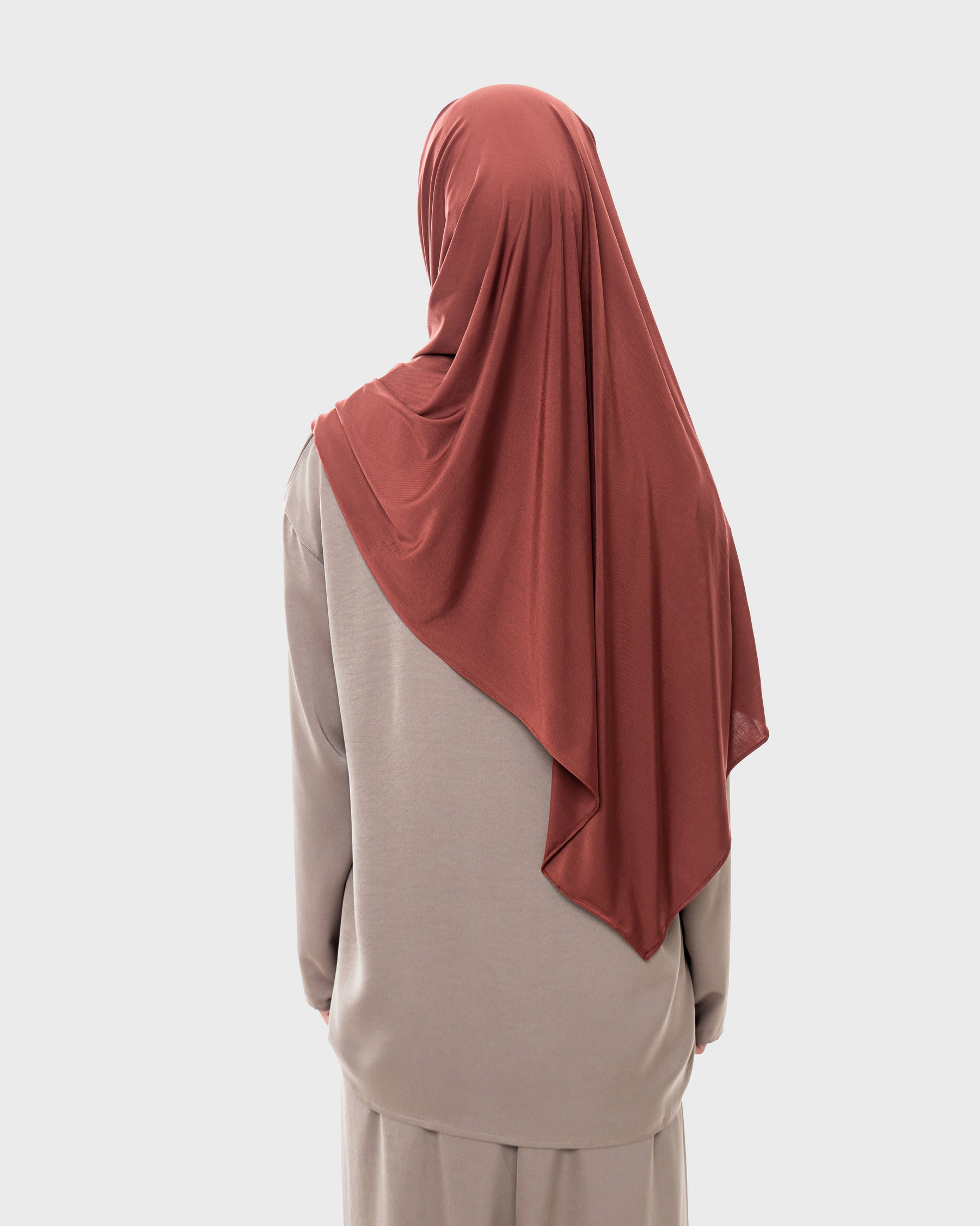 LIQUID JERSEY HIJAB - Cognac