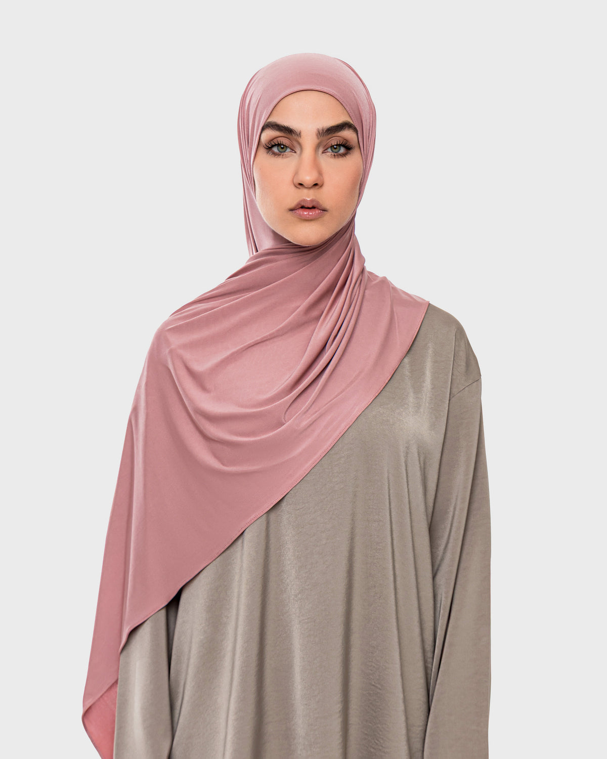 LIQUID JERSEY HIJAB - Rose