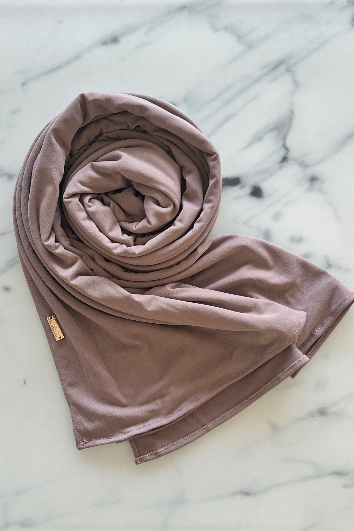 Satin Jersey Hijab - Lätt Mocka 