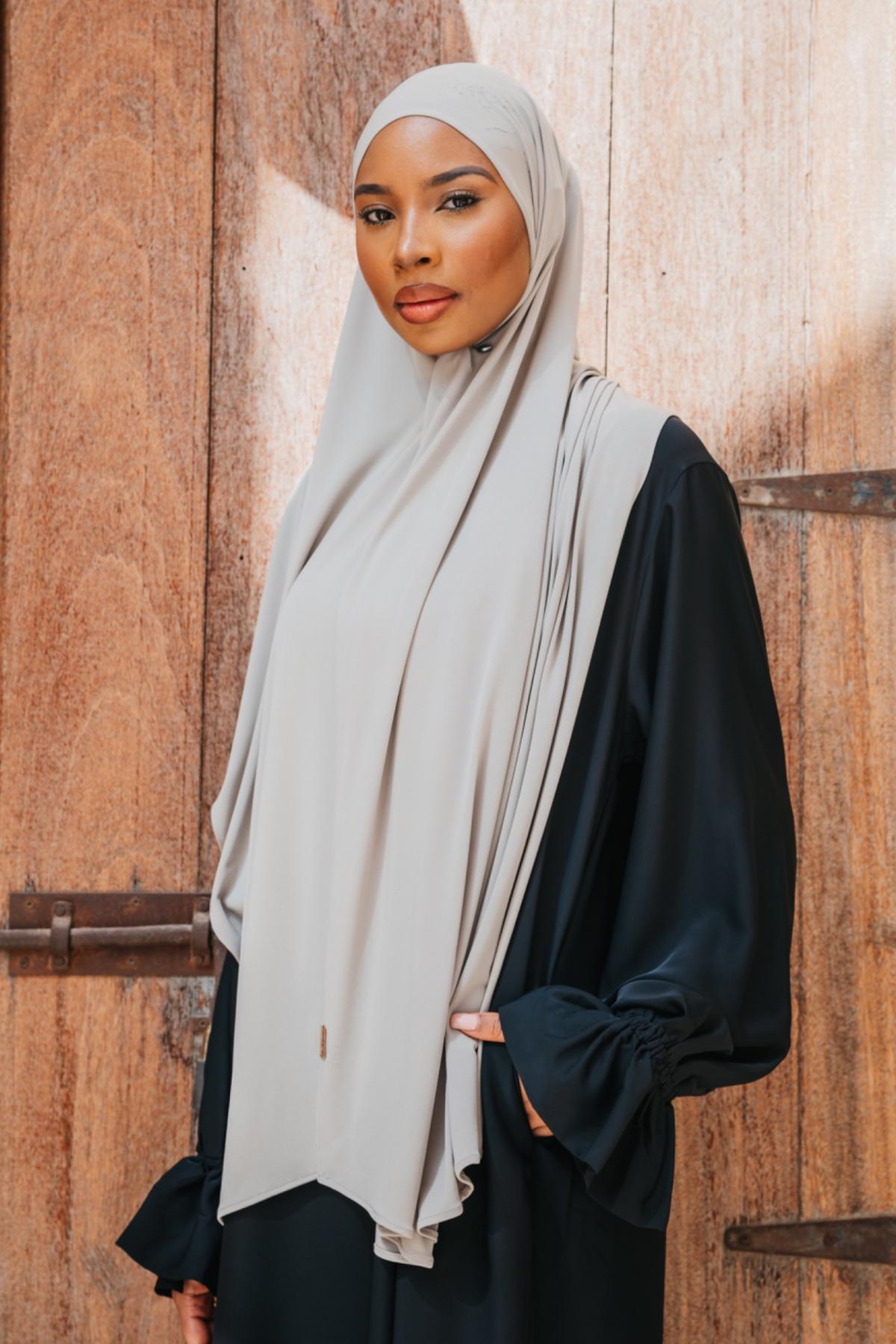 Satin Jersey Hijab - Sand