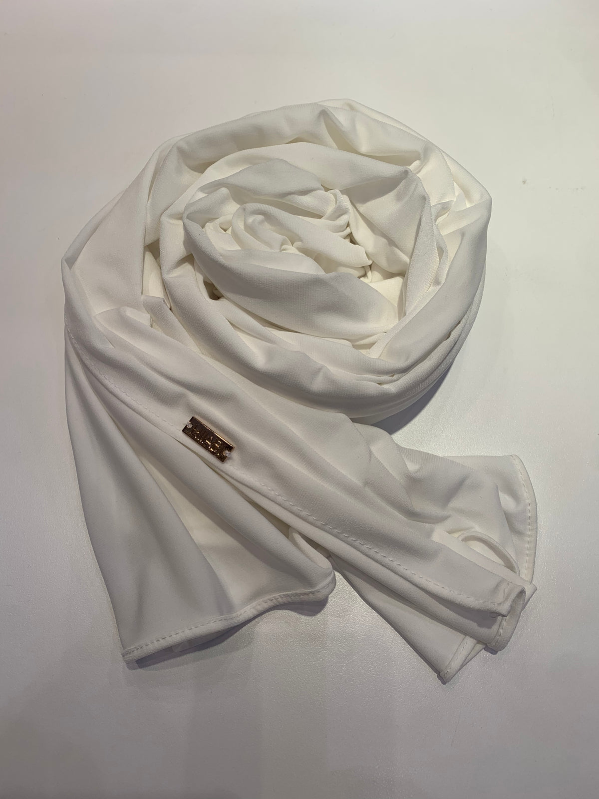 Satin Jersey Hijab - White 