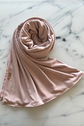 Satin Jersey Hijab - soft Apricot