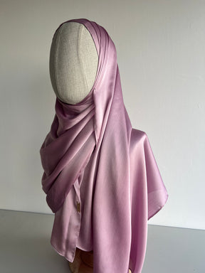 Crinkle Satin Hijab - Lavender