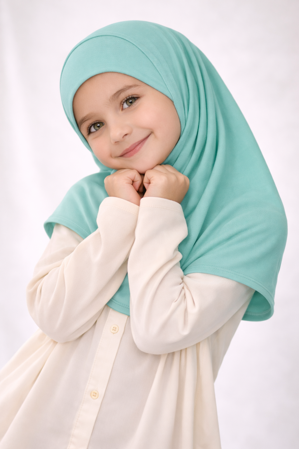 Kinder Hijab - Türkis