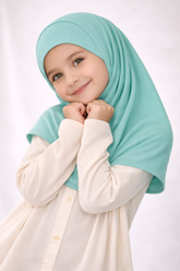 Kinder Hijab - Türkis
