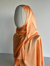 Crinkle Satin Hijab - Apricot Glow