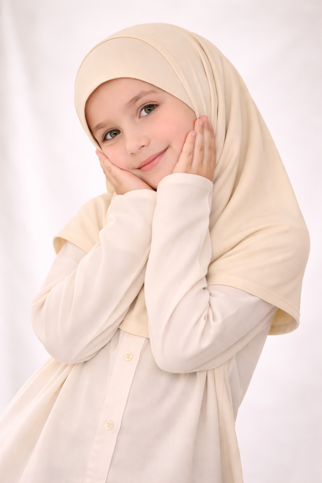 Kinder Hijab - Beige