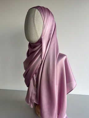 Crinkle Satin Hijab - Lavender