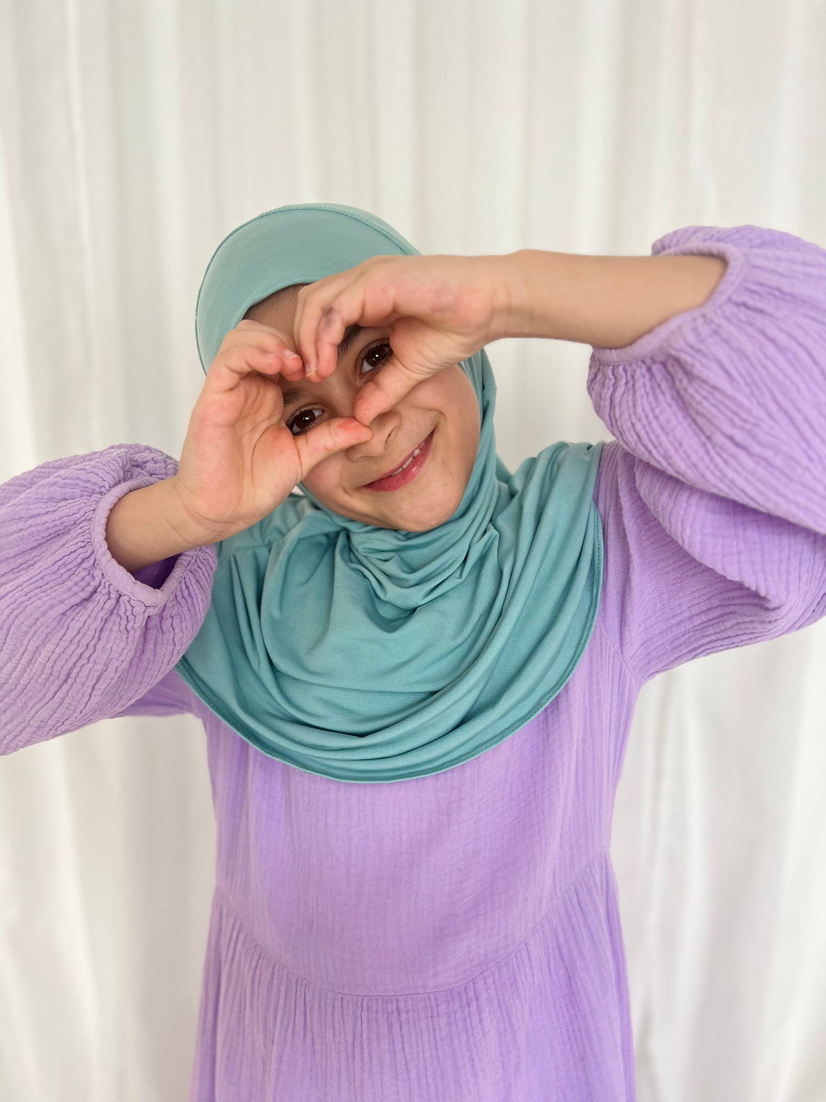 Kinder Hijab - Türkis
