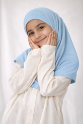 Kinder Hijab - Babyblau
