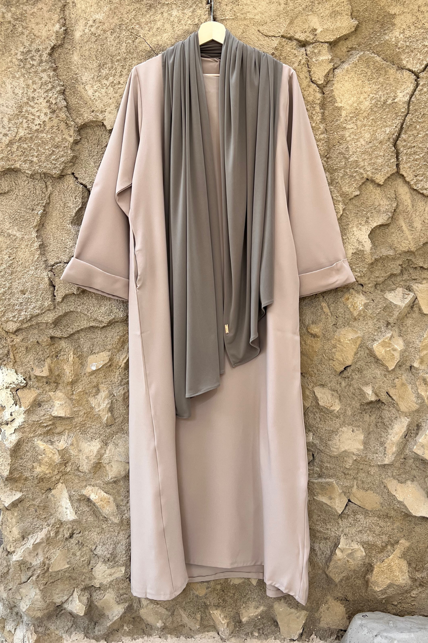 Satin Jersey Hijab - Khaki