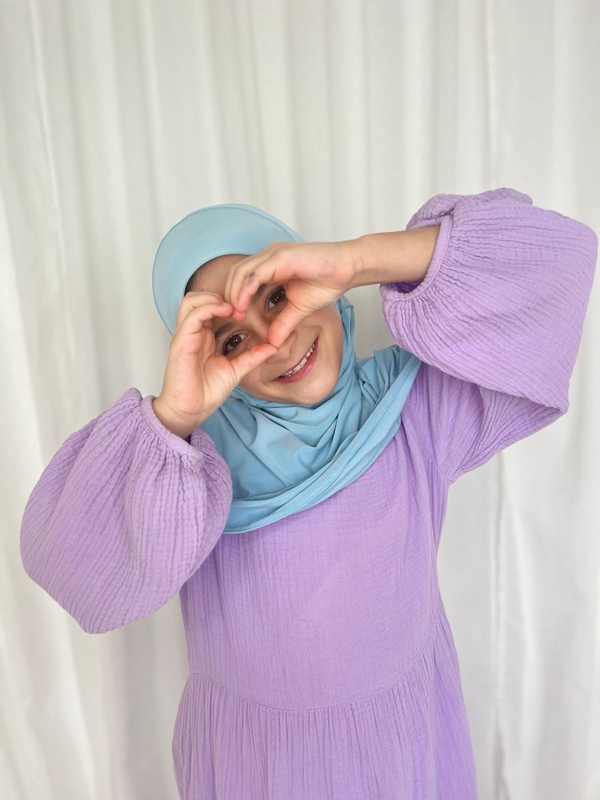 Kinder Hijab - Babyblau