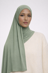 Satin Jersey Hijab – Olive