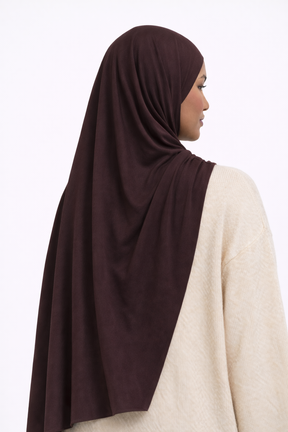 Satin Jersey Hijab – Espresso