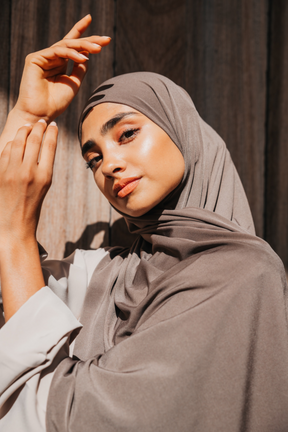 Satin Jersey Hijab - Mokka