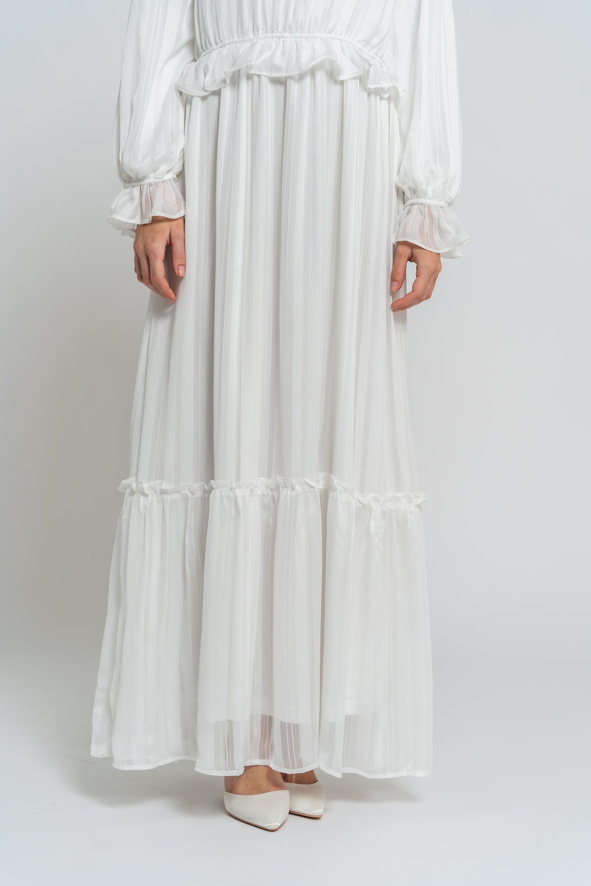 Airy maxi dress white
