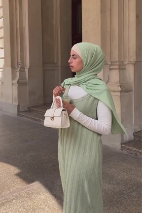 Crinkle Chiffon Hijab - Matcha