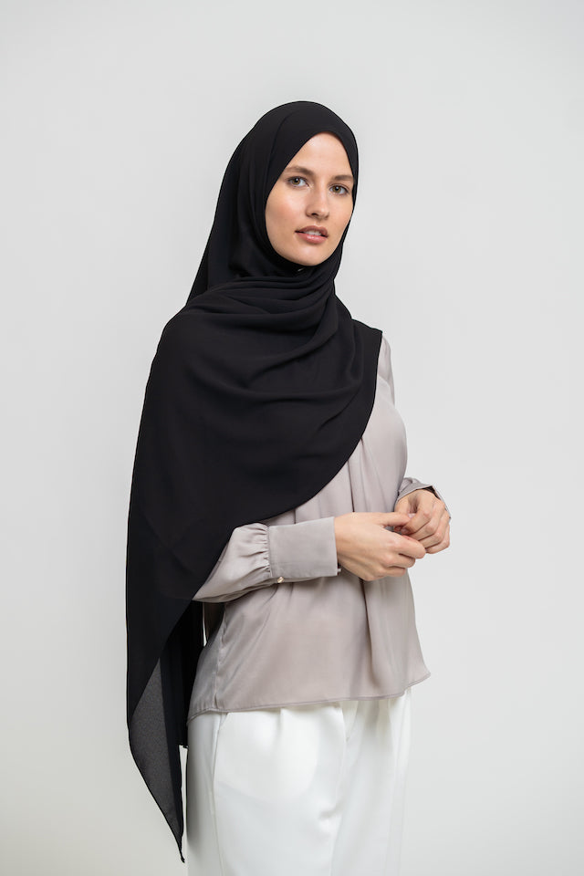 chiffon-hijab-schwarz